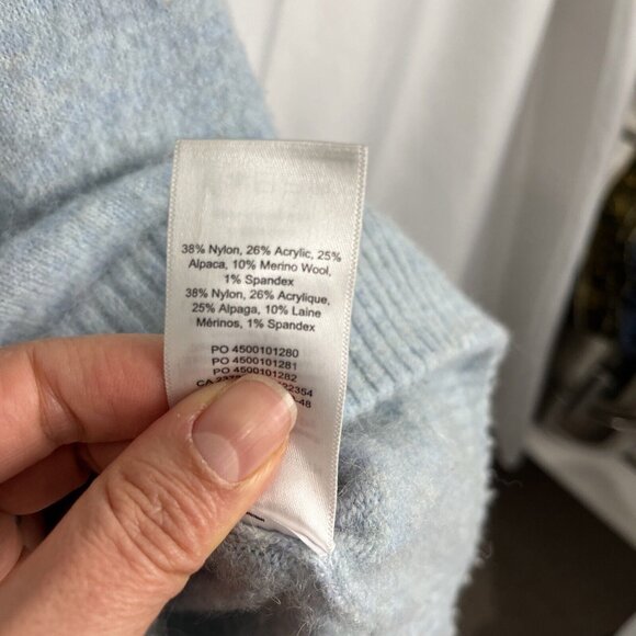 Aritzia The Group Babaton Alpaca-Blend Cowl Neck Sweater Womens Size L - Picture 6 of 10